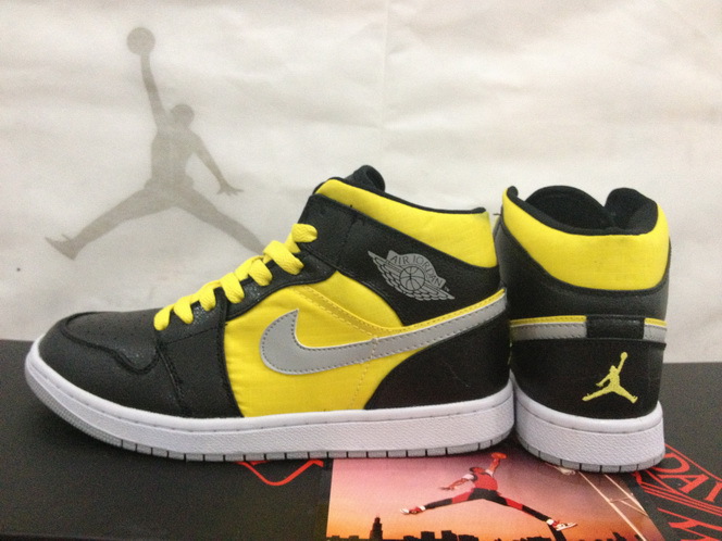 Air Jordan 1 Men Shoes Yellow/Black Online